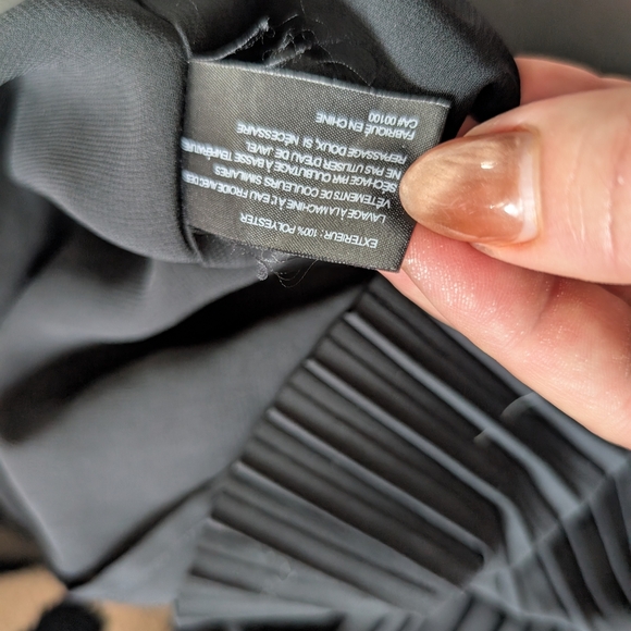 Anthropologie Black Mini Pleated Skirt Medium - Picture 4 of 5